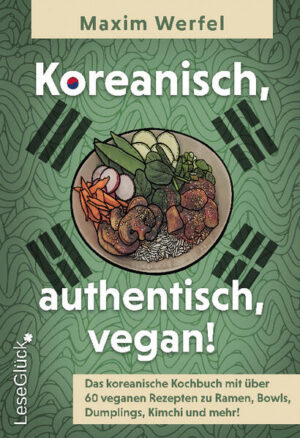 Du sehnst dich nach einem einzigartigen, veganen Geschmackserlebnis? Du hast keine Lust mehr auf plumpen Tofu, Fleischersatz aus Soja oder langweiliges Gemüse? Du brauchst einfach etwas Gesundes, Frisches, Selbstgekochtes und unglaublich Leckeres in deinem Alltag? Und das alles authentisch, koreanisch? Dann ist „Koreanisch, authentisch, vegan!“ genau das richtige für dich! KLAPPENTEXT: In diesem Kochbuch werden leckere, vegane Rezepte vorgestellt, die du auf einfachste Weise nachkochen kannst. Die Rezepte sind simpel aufgebaut und bieten für Einsteiger sowie Profis eine gute Möglichkeit sich mit der koreanischen Küche vertraut zu machen. Genauso helfen umfangreiche Erklärungen dabei, das nötige Hintergrundwissen zu erlangen, um vegan, koreanisch zu kochen. In diesem veganen, koreanischen Kochbuch erwarten dich: - Über 60 authentisch koreanische, völlig vegane Rezepte zum Nachkochen und Genießen - Wissenswertes zu exotischen Zutaten und wo du sie herbekommst - ideal für den authentischen Geschmack - Von Eingelegtem über Suppen und Banchan bis hin zu kalten und warmen Gerichten sowie Desserts und Getränken ist für jeden Anlass was dabei - Bilder zu jedem Gericht, die persönlich nachgekocht und präsentiert wurden - vom Hobbykoch für Hobbyköche - Und vieles mehr! Übrigens: Um die Umwelt zu schonen und dir einen günstigen Preis anbieten zu können, wird das Taschenbuch in schwarz-weiß gedruckt. Das E-Book und die gebundene Ausgabe sind in Farbe erhältlich. Saftiger Kimchi, herzhaft-knusprig gebratener Tofu in süßlich-würziger Sauce, frittierter Blumenkohl in einem Mantel aus süß-scharfer Chilipaste und Sesam … Diese und viele weitere Gerichte warten bloß darauf, von dir nachgekocht und probiert zu werden! Wieso zögerst du noch? Mach dich bereit für eine spannende, kulinarische Reise nach Korea. Und das komplett vegan! Tauche ein in die köstliche Küche Koreas, indem du auf „Jetzt kaufen“ klickst, und erlebe die koreanische Küche, wie du sie noch nie gegessen hast.