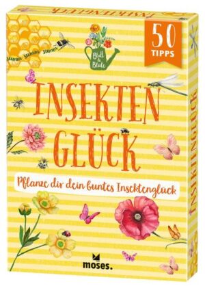 Honighäuschen (Bonn) - Mit diesen 50 Karten kann man sich ganz einfach sein buntes Insektenglück pflanzen, denn hier findet man alles Wichtige rund um Insekten, insektenfreundliche Blumen und wie man Insektenhotels und Nisthilfen selber bauen kann.