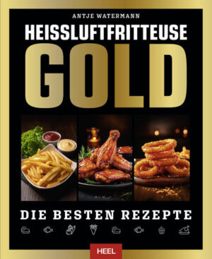 Der Hype um die Heißluftfritteuse ist ungebrochen. Doch außer heißgeliebten Pommes und krossen Chicken Wings kann dieser Allrounder noch viel mehr! Von saftigen Fleischgerichten über herzhafte vegetarische Köstlichkeiten, punktgenau gegarten Fisch, knusprige Snacks und gesunde Gemüseklassiker bis hin zu verführerischen Desserts und süßem Gebäck – die Heißluftfritteuse macht‘s möglich! Einfach und schnell durch die kombinierten Vorteile von Fritteuse und Backofen ohne langes Vorheizen jede Menge Fett, Öl, Energie und Zeit sparen! Frittieren, Grillen und Backen für jeden Anlass: Egal, ob unkomplizierter Alltagsklassiker oder kreative Köstlichkeit für Gäste – hier kommen 120 Rezepte, die Sie lieben werden!