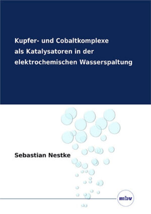 Honighäuschen (Bonn) - Im Rahmen dieser Dissertation wurde Kupfer- und Cobaltkomplexe im Zusammenhang mit der elektrochemischen Spaltung von N2O und von Wasser untersucht. In Analogie zur N2O-Reduktase wurde ein dinukleare Kupferkomplexe mit einer zentralen RS?-Einheit synthetisiert, der zudem mit einer heterozweiatomigen (µ-S)(µ-O)-Brücke ein vergleichsweise seltenes Strukturmotiv in dinuklearen Kupferkomplexen aufwies. Für die Wasseroxidation wurde ein dinuklearer Cobaltkomplex untersucht, der unter katalytischen Bedingungen cobalthaltige Ablagerungen bildete, die für die Katalyse verantwortlich waren. Außerdem wurde ein Kupferkomplex untersucht, der in der Lage ist, sowohl die Protonenreduktion, als auch die Wasseroxidation zu katalysieren. Neben mechanistischen Untersuchungen lag der Fokus auf Untersuchungen zur Katalysatorstabilität und deren Abhängigkeit von den gewählten Reaktionsparametern.