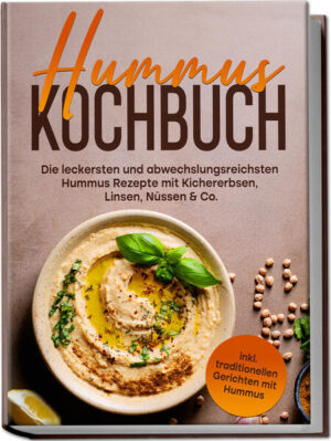 Hummus Rezeptbuch: Abwechslungsreiche, exotische und unschlagbar köstliche Rezepte rund um das Nährstoffwunder Kichererbsenbrei Äußerlich unscheinbar, leicht beige cremig, bekannt als Dip und beliebt auf Buffets: Hummus, der Kichererbsenbrei aus dem Orient, ist mittlerweile aus keinem deutschen Supermarkt mehr wegzudenken. Doch wer denkt, die würzige Paste aus der Kühltruhe wäre alles, was Hummus zu bieten hat, der irrt sich gewaltig! Dieses Kochbuch führt Sie nun ein in die würzig-weite Welt der Kichererbsen-Kreationen und zeigt Ihnen, welch unvergleichlich verführerische Hummus-Varianten möglich sind. Kichererbsen, ein wenig Olivenöl, etwas Knoblauch und ein paar Gewürze: Viel mehr braucht es nicht, um einen unvergleichlich cremigen Dip zu zaubern, der zu allerhand Köstlichem passt. Ob zu Broten, Gemüse oder Hühnchen, ob als Beilage, Dip, in Burgern oder sogar als Star im Hauptgericht - Hummus macht immer eine gute Figur. Dazu ist er nicht nur herrlich lecker, sondern dank wertvoller Inhaltsstoffe aus Kichererbsen, Sesammus, Knoblauch und Olivenöl ein wahrer Gesundheitsbooster, der ruhig noch viel öfter auf dem Teller landen darf. Dank eigner Herstellung kommt er zudem völlig ohne Geschmacksverstärker, Zucker & Co. aus und kann mit gutem Gewissen reichlich genossen werden. Aber schmeckt der auf Dauer nicht ein wenig eintönig? Ganz und gar nicht! Denn abseits der Standard-Rezeptur kommt die vielfältige Delikatesse in abwechslungsreichem Gewand daher und besticht mit köstlichen Geschmackskombinationen wie Orangen-Hummus, Pistazien-Hummus, weiße Bohnen-Jalapeno-Hummus oder sogar süßem Schoko-Bohnen-Hummus. Dazu ist das Superfood kinderleicht in der Herstellung und steht dank einfacher Schritt-für-Schritt-Anleitungen sowie Tipps & Tricks zur Zubereitung auch bei ungeübten Köchen im Handumdrehen auf dem Tisch. Bunt & würzig: Probieren Sie sich quer durch Köstlichkeiten wie Blaubeer-Hummus mit Datteln, grünes Avocado-Hummus, würziges Ingwer-Hummus mit Koriander oder Zwiebel-Balsamico-Hummus. Hauch des Orients: Libanesisches Knoblauch-Hummus, marokkanisches Hummus, israelisches Hummus mit Sumach oder ägyptisches Hummus bringen das kulinarische Flair aus 1001 Nacht aus den Teller. Mit Nuss und Biss: Bei Cashew-Hummus, schnellem Thai-Erdnuss-Hummus, herzhaftem Walnuss-Hummus oder Pistazien-Hummus stehen nussige Leckerbissen im Mittelpunkt. Hummus mal anders: Lassen Sie sich von außergewöhnlichen Ideen wie Auberginen-Hummus, Hafer-Linsen-Hummus, schwarze Bohnen-Hummus oder praktischem Leftover-Hummus überraschen. Hummus in der Hauptrolle: Leckere Hauptgerichte wie Israelisches Sabich, vegane Hummus-Lasagne, Sesam-Chicken mit rote Bete-Hummus oder libanesisches Msahaba stellen den Kichererbsenbrei raffiniert in den Mittelpunkt. Entdecken Sie mit diesem Buch die schier unendliche Vielfalt des unscheinbaren Dips und erweitern Sie mit jedem Rezept auf verführerische Weise Ihren kulinarischen Horizont. Ob‘s exotisch sein darf oder klassisch, ob außergewöhnlich, überraschend, sättigend oder feinwürzig -hier finden Sie Hummus-Varianten für jeden Anlass und Geschmack!