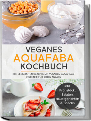 Aquafaba-Rezeptbuch: Vielfältige vegane Köstlichkeiten mit dem Alleskönner aus Bohnenwasser Bohnen, Kichererbsen & Co. sind nicht nur bei Veganern eine beliebte und unkomplizierte Zutat: Bohnen kochen, Wasser abgießen - und Stopp! Denn das unscheinbare Kochwasser ist viel zu kostbar, um im Ausguss zu landen, sondern wird ab sofort als Ersatz für Eischnee zum Superstar der veganen Küche. Wie Sie mit dem vielseitig verwendbaren Alleskönner Backen und Kochen auf Pflanzenbasis revolutionieren, das zeigen Ihnen die leckeren Rezepte in diesem Buch. Ob Baiser, Mousse au Chocolat, sämige Saucen oder cremige Mayonnaise: All diese Leckerbissen haben eines gemeinsam und zwar, dass sie ihre unverwechselbare Konsistenz Eiern verdanken. Da bleibt Veganern nichts als Verzicht? Zum Glück nicht! Denn die eher zufällige Entdeckung der einzigartigen Eigenschaften von Bohnen-Kochwasser sorgt dafür, dass Sie auch bei pflanzlicher Ernährung keinerlei Genussabstriche machen müssen. Einfach Hülsenfrüchte aufkochen, das Wasser abgießen, aufschlagen - und schon ist der vegane Eischnee fertig. Auch als Eiklar bzw. Emulgator lässt es sich problemlos verwenden und punktet somit in Saucen, Dips, Gebäckspezialitäten, Suppen, Hauptgerichten und vielem mehr. Von Cashew-Rosenkohlsuppe über Spaghetti Carbonara bis hin zu Macaron, Aioli und Cheese Gnocchi verleiht er den pflanzlichen Varianten in diesem Rezeptbuch die perfekte Konsistenz und ist obendrein im Handumdrehen selbstgemacht. Schmeckt das nicht merkwürdig? Keine Sorge! Je nach Hülsenfrucht-Variante kommt der vegane Schnee ganz ohne Eigengeschmack daher und die kompakt-verständlichen Erklärungen in den Info-Kapiteln zeigen Ihnen, welche Sorten sich am besten eignen, wie Sie die optimal zubereiten und schließlich mühelos zu herrlichen Leckereien verarbeiten. Frühstück, Salate & Suppen: Ob Zimt-Zucker-Pancakes, Schokomürbchen, veganer Caesar-Salad oder cremige Tomaten-Kürbissuppe - das Wunderwasser sorgt für die gewünschte Konsistenz. Hauptgerichte und Feines aus aller Welt: Spätzle mit Gemüsesauce, Hasselback-Kartoffeln, Challa oder spanische Tortilla gelingen mit Aquafaba auf den Punkt. Kleine Leckereien: Zaubern Sie Snacks, Fingerfood und Dips wie Mozzarella mit Tomate, Pilz-Spinat-Frittata, Gemüsequiche oder vegane Käsesauce authentisch-lecker mit dem Ei-Ersatz. Süße Schlemmermomente: Bei Cheesecake, Weintrauben-Creme-Törtchen, Cookie-Dough-Eis oder Mousse au Chocolate kommen Leckermäuler voll auf ihre Kosten. Mix it! Auch in Drinks wie Gin Sour, süßem Tequila-Cocktail oder einfach verführerisch cremiger heißer Schokolade macht Aquafaba eine Top-Figur. Dank der Superpower des Bohnenwassers heben Sie pflanzliche Küche ab sofort auf ein völlig neues Authentizitäts-Niveau und werden sicher schon bald die Frage hören: „Lecker, aber nicht vegan, oder?“ Ob Sie endlich Ihre Lieblingsspeise in pflanzlich perfektionieren möchten, nach Möglichkeiten für die Ersatz-Küche suchen oder einfach neugierig auf Vielfalt beim Kochen sind - hier werden Perfektionisten, Improvisationstalente, Gesundheitsbewusste und Genießer gleichermaßen fündig.