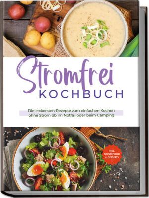 Stromsparend kochen: Abwechslungsreiche, kinderleichte und köstliche Rezepte für maximalen Genuss bei minimalem Stromverbrauch Stromsparen ist derzeit das Gebot der Stunde und während das bei Heizung, Licht & Co. unkompliziert ist, stoßen beim Kochen viele an ihre Grenzen: Denn ohne laufenden Herd geht’s eben nicht - oder etwa doch? Tatsächlich gibt es eine Vielzahl an kreativen Kochalternativen und leckeren Rezepten, die mit wenig oder keinem Strom auskommen, und diese präsentiert Ihnen dieses einfallsreiche Rezeptbuch. Horrende Stromrechnung, drohende Blackouts und CO₂-intensive Kohleverstromung: Es gibt drängende Gründe, weshalb hierzulande viele Menschen so viel Strom sparen, wie es nur geht, und überraschenderweise geht da auch in der Küche mehr als gedacht. Denn abwechslungsreich, superlecker und gesund kochen geht auch mit reduzierter Energie, denn statt E-Herd helfen z. B. Dutch Oven, Hobokocher, Kochkiste oder sogar die Bettdecke weiter. Auch kalte Küche kann überraschend vielseitig sein und für die verschiedenen Optionen finden Sie hier vielfältige Rezeptideen, bei denen Veggies, Fleisch- und Fischfans und auch Naschkatzen voll auf ihre Kosten kommen. Vom Frühstück über Suppen und Snacks bis hin zu herzhaften Hauptgerichten und verführerischen Desserts können Sie sich ab sofort auch ganz einfach energieeffizient verwöhnen und dabei jeden Tag neue Köstlichkeiten entdecken. Ist das kompliziert? Ganz und gar nicht! Mit kinderleichten Techniken, praxiserprobten Profitricks und präzisen Schritt-für-Schritt-Anleitungen stellen Sie Ihr Kochen problemlos auf „Energiesparen” um und dank einfacher Rezepte gelingt das auch ungeübten Köchen auf Anhieb. Reichlich Energie, kaum Strom: Overnight-Oats aus dem Glas, gefüllte Peperoni mit Ei oder selbstgemachte Himbeermarmelade liefern zum Frühstück volle Power für den Tag. Leichte Leckereien: Ob als Vorspeise, leichtes Essen oder Snack, Radieschen-Salat, Eintopf vom Grill oder Wurzelsuppe gelingen auch mit wenig Strom. Deftiges mit Fisch & Fleisch: Gulasch mit Kraut, Dutch-Oven-Rinderfilet oder Lachs-Pescaccio sind herzhaft-sättigende Köstlichkeiten für jede Lebenslage. Doppelt nachhaltig: Vegetarisch-vegane Hits wie orientalisches Taboulé, frische Tagliatelle oder gegrillte Kartoffelspieße schonen Klima und Geldbeutel zugleich. Süße Sünden: Bei cremigem Cheesecake ohne Backen, Schichtdessert oder Calzone mit sahniger Füllung heißt es: Genussvoll Strom statt Kalorien sparen. Mit diesem Kochbuch bleibt auch bei Stromflaute die Auswahl groß und Sie entdecken zahlreiche Ideen für Geschmack ohne Abstriche. Ob Sie einfach Ihre Energierechnung senken wollen, neugierig auf alternative Garmethoden sind oder auch in Blackout-Finsternis ohne Verzicht schlemmen wollen - hier werden Sie reichlich fündig!