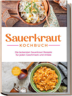 Sauerkraut-Rezeptbuch: Vielfältige, überraschende und unschlagbar leckere Genuss-Ideen rund um das einzigartige Traditionskraut Sprichwörtlich, legendär und mittlerweile rund um den Globus berühmt: Das Sauerkraut als nationale Spezialität hat sich einen derart weitreichenden Ruf erarbeitet, dass man die Deutschen im Ausland sogar als „Krauts“ bezeichnet - und tatsächlich ist die Weißkohl-Leckerei aus der hiesigen Küche nicht wegzudenken. Wenn Sie die Köstlichkeit nun aber nicht immer nur zu Schweinshaxe und Bratwurst servieren möchten, dann zeigt dieses kreative Rezeptbuch Ihnen, wie Sie das Sauerkraut von einer völlig neuen Seite kennenlernen! Ballaststoffreich, kalorienarm, dank Milchsäuregärung ein wahres Darmgesundheitswunder und noch dazu spottbillig: Sauerkraut lässt kaum einen Ernährungs-Joker aus und punktet darüber hinaus mit herrlich säuerlichem Aroma und verblüffender Vielfältigkeit. Denn neben der typischen Verwendung als Beilage glänzt das Kraut in jeder Schlemmerlebenslage und zaubert knackige Salate genauso wie aromatische Suppen, deftige Eintöpfe, feines Fingerfood oder sogar außergewöhnliche Frühstücks-Variationen. Darüber hinaus macht es in Fleischgerichten eine ebenso gute Figur wie als leckere Fisch-Kreation und auch für Veggies hat das Wunderkraut allerhand köstliche Schlemmereien in petto - bei der Rezeptvielfalt in diesem Buch kommt also jeder Feinschmecker auf seine Kosten! Schmeckt dann nicht einfach alles nach Sauerkraut? Ganz und gar nicht! Denn die raffinierte Kombination mit unterschiedlichen Zutaten und Gewürzen zaubert jedes Mal ein neues Aromenspiel und überzeugt so auch Sauerkraut-Muffel. Dank der unkomplizierten Rezepte mit genauer Schritt-für-Schritt-Beschreibung gelingen die Köstlichkeiten zudem auch Ungeübten auf Anhieb und wer sich sein Sauerkraut gerne einmal selbst machen möchte, der findet eine kinderleichte Anleitung für hausgemachten Kraut-Genuss. Überraschung mit Sauerkraut: Ob Sauerkraut-Müsli, Sauerkraut-Eis, Schokoladen-Sauerkrautkuchen oder Martini mit Sauerkraut - die Weißkohlspezialität überzeugt ihre Fans auch in Frühstück, Dessert oder Drink. Kleiner Hunger: Suppen, Salat oder Snacks wie Paprika-Sauerkraut-Suppe, Orangen-Ingwer-Sauerkraut-Salat, Germlaibchen oder Pastrami-Sauerkraut-Sandwich eignen sich perfekt als Vorspeise, Snack oder leichte Mahlzeit. Deftiges mit Fleisch und Fisch: In Schlemmereien wie Schupfnudel-Hackfleisch-Auflauf, Blätterteigrolle mit Sauerkraut und Kassler, Rahmsauerkraut mit Lachs oder Sauerkrautpancakes mit Saibling zeigt sich das Kraut von seiner herzhaften Seite. Vegetarisch-vegane Hauptgerichte: Mit Sauerkrautlasagne, Sauerkraut-Süßkartoffel-Romanze, Sauerkraut-Curry-Suppe oder Krautspätzle mit Tofu landen Veggies jederzeit einen geschmacklichen Volltreffer. Sauerkraut goes International: Nicht nur die Deutschen können Kraut - probieren Sie doch mal Kapusnjak, Sauerkraut-Soljanka, asiatisches Kimchi oder Wiener Krautröllchen. Dieses liebevoll erstellte Kochbuch zeigt Ihnen, was das berühmte Kraut neben Bratenbeilage noch so alles kann und punktet immer wieder mit außergewöhnlichen Geschmackserlebnissen. Ob glühender Krautfan, gesundheitsbewusster Genießer oder Hobbykoch mit Lust auf Neues - hier werden Sie in jedem Falle reichlich fündig.