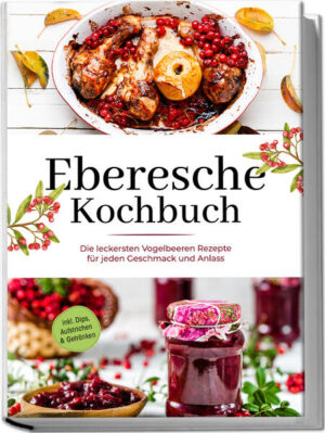 Eberesche-Rezepte: Überraschende, gesunde und einzigartig leckere Rezeptideen mit dem unterschätzten Nährstoffwunder „Alle an den Tisch, es gibt Vogelbeer-Risotto!” Der Ruf wird viele Menschen weniger anlocken als abschrecken - denn sind die roten Beeren nicht bekanntermaßen ziemlich giftig? Ein weitverbreiteter Irrtum, ganz im Gegenteil sind die kugeligen Früchte sogar wahre Gesundheitsbomben und wie Sie damit vielfältig und lecker Ihren Ernährungsalltag aufpeppen, zeigt Ihnen dieses Kochbuch. Die Eberesche oder Vogelbeere ist im ganzen Land zu finden und die weitverbreitete Giftwarnung beruht vermutlich auf ihrem bitteren Geschmack, doch tatsächlich sind die Bitterstoffe gemeinsam mit reichlich Vitamin C und weiteren wertvollen Inhaltsstoffen der Grund für die gesundheitlich positive Wirkung der Beeren. Nur kochen sollten Sie die meisten Sorten - dank der abwechslungsreichen Rezepte samt ausführlichen Infos zur korrekten Verarbeitung überhaupt kein Problem! Denn ganz gleich, ob Ihnen der Sinn nach feinen Süßspeisen, fruchtig-frischen Salaten oder deftigen Suppen und Hauptspeisen steht, hier finden Sie eine Riesenauswahl an Schlemmereien mit dem ganz besonderen Etwas der Eberesche. Fleischesser, Fischfang und Veggies kommen hier gleichermaßen auf ihre Kosten und die leicht nachzukochenden Schritt-für-Schritt-Rezepte bescheren auch ungeübten Hobbyköchen ganz einfach gelungenen Hochgenuss. Und was ist mit dem bitteren Geschmack? Keine Sorge! Der verschwindet mit dem Kochen oder wird dank raffinierter Rezepte im optimalen Maß erhalten, um Fleisch, Gemüse, Saucen oder Desserts eine geschmackvoll herbe Note zu verleihen. Für Naschkatzen: Ob zum Frühstück oder als Dessert, die süße Variante läuft in Zimtschnecke mit Vogelbeere, Haferflocken-Riegel oder Vogelbeer-Fitness-Müsli zur Höchstform auf. Leichte Mahlzeit: In Suppen und Salaten wie wildem Linsensalat, Eberesche-Kürbis-Suppe oder Eberesche-Pilzsalat kommt die Vogelbeere wunderbar zur Geltung. Saucen, Marmeladen & Co.: Ob als Aufstrich, Chutney oder Dip - Vogelbeere-Weißwein-Sauce, Birne-Eberesche-Konfitüre oder Vogelbeer-Senf-Dip sind Geheimwaffen für die perfekte geschmackliche Abrundung. Herzhaft & Deftig: Ob Fisch, Fleisch oder vegetarisch, in leckeren Hauptgerichten wie Vogelbeeren-Wildmedaillon, mariniertem Lachs oder Vogelbeer-Pilz-Risotto sorgt die Eberesche für einzigartige Aromakombinationen. Besondere Drinks: Marillensirup mit Vogelbeere, Vogelbeer-Smoothie oder Gin-wilde-Beere bringen außergewöhnliche Akzente ins Glas. Mit diesem Buch kommen Sie den Vögeln bei der Ernte zuvor und lernen die leckeren Beeren von einer ganz neuen Seite kennen. Und wenn Sie die geballte Gesundheitspower der Eberesche nutzen wollen, dann probieren Sie doch einfach mal die Bonus-Rezepte für Heilschnaps, gesundes Mus, Tinktur oder natürliches Öl aus.