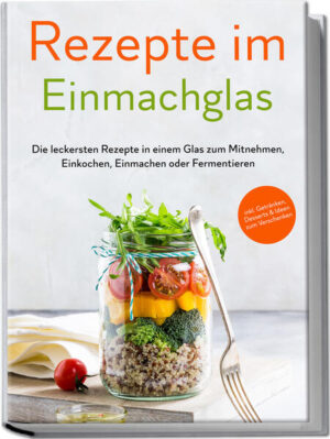 Genuss ganz einfach haltbar gemacht - mit leckeren Einmachglas-Rezepten kulinarische Glücksmomente im Glas einfangen Manchmal erlebt man einen Moment und denkt sich: „Was gäbe ich dafür, den für die Ewigkeit festhalten zu können?“ Das klappt leider nicht immer, aber was kulinarische Höhepunkte angeht, gibt es da eine fantastische Möglichkeit: Einmachen. Köstlich-süßes Saisonobst, eine besonders gelungene Gulasch-Kreation, herrlicher Schokokuchen, winterliches Porridge, das Gedanken an Schneeglitzern und Kaminfeuer wachruft - fangen Sie den Zauber des Genusses in hübschen Gläsern ein und erfreuen Sie sich daran, wann immer Sie möchten. Denn einmal eingemacht ist die Sache kinderleicht: Deckel auf und rein ins Geschmacksglück! Tatsächlich hat das Einmachen lange Tradition und gewinnt in letzter Zeit als gesunder, zeitsparender und leckerer Trend wieder an Beliebtheit. Die Vorteile liegen auf der Hand: Verwenden Sie Erdbeeren, Kohl und & Co. dann, wenn sie Saison haben, machen Sie wertvolle Lebensmittel ganz ohne Zucker oder Alkohol haltbar, genießen Sie nach einem stressigen Tag raffinierte Gemüsesalsa, ohne auch nur einen Finger krumm machen zu müssen oder nehmen Sie sich frischen und köstlichen Thunfischsalat in dem nachhaltigen Brotzeit-Glas als gesundes Mittagessen mit ins Büro. Die Möglichkeiten sind nahezu grenzenlos und so können Sie feine Marmeladen und fruchtigen Obstsalat genauso einmachen wie Nudelsalat, würzige Brotaufstriche, Fleisch, aufwendige Saucen, Desserts und sogar ganze Hauptgerichte und Getränke. Aber das Einmachen ist sicher kompliziert? Keine Sorge! Ganz im Gegenteil benötigen Sie nur wenige kostengünstige Utensilien und dank der kinderleichten Schritt-für-Schritt-Anleitungen gelingt jedes Gläschen auf Anhieb. Worauf es sonst noch ankommt beim Einmachen, welche Methoden es gibt und wie Sie perfekte Geschmackerlebnisse erzielen, erfahren Sie in diesem liebevoll erstellten Kochbuch. Vor allem aber entdecken Sie hier - ob frisch oder eingemacht - eine verführerische Vielfalt an unterschiedlichsten Einmachglas-Rezepten für jeden Geschmack und Anlass. Leckere Starter: Mit eingelegten Gurken, Pilzen an Öl oder Couscous-Gemüsesuppe haben Sie jederzeit eine gesunde Vorspeise parat. Fleisch & Fisch im Glas: Hähnchenfleisch, Lachs-Gemüse oder Papaya-Matjes machen auf Knopfdruck satt. Fleischlos glücklich: Zaubern Sie im Handumdrehen vegetarische oder vegane Köstlichkeiten wie Ziegenkäse an Öl, würzige Zucchinisuppe oder Kokos-Kürbissuppe auf den Tisch. Herzhafte Brotzeit: Mit Dips, Broten und Aufstrichen wie etwa Möhrenbrot, Feta-Oliven-Aufstrich oder Avocadocreme steht im Nu eine feine Zwischenmahlzeit auf dem Tisch. Desserts, Marmeladen & Getränke: Bei Holunderblütensirup, Heidelbeermarmelade oder Apfelkuchen kommen auch Naschkatzen auf Ihre Kosten. Verwandeln Sie Ihre Speisekammer dank simpler Einmach-Methoden in eine Schatzkiste der Schlemmerei und freuen Sie sich darauf, auch im stressigsten Moment ganz einfach zu kulinarischen Hochgenüssen greifen zu können. Und wer gerne Selbstgemachtes verschenkt, wird beim fantasievollen Einmach-Geschenke-Mix mit feinen Kleinigkeiten wie der Plätzchen-Backmischung fündig.