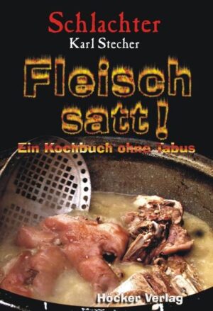 3980461750KurztextSchlachten ist für den Autor "Schlachter Karl Stecher" das schönste, was es gibt. Stolz präsentiert er seine "leckeren" Gerichte und erklärt fachmännisch, wie diese entstanden sind - von der Verladung der Tiere über die Tötung bis hin zum Endprodukt "Fleisch". 3980461750LangtextIn der eiskalten Sprache der Fleisch-"Hersteller" und -vermarkter zeigt uns Schlachter Karl Stecher, wie aus einem Tier eine duftende Grillwurst, ein knuspriger Braten oder ein saftiges Ragout wird. Dabei spart er nicht mit "Humor" und verhöhnt seine Opfer, wo es geht. Wie ätzend und verachtend die Sprache der Tierverwerter tatsächlich ist, merkt man oft erst, wenn sie dem Leid der Tiere direkt gegenüber gestellt wird. Im Buch wird dieses dokumentiert durch Fotos von sich wehrenden, gefolterten und getöteten Tieren. Das Buch zeigt deutlich, dass Fleischkonsum und das Leid der Tiere unmittelbar zusammenhängen. Die Bilder von Fleischspießen, Würsten und Hamburgern stellt der Autor direkt neben die Fotos von leidenden Tieren - und Schlachter Stecher versucht gar nicht erst, etwas zu vertuschen - er ist stolz darauf! Im Alltag werden uns unangenehme Bilder vorenthalten. Statt dessen werden die verächtlichen Sprüche und "leckeren" Rezepte gepaart mit bizarren Abbildern lustiger Schweine und Hühner, die einen Kochlöffel oder Spieß halten und sich am liebsten selbst auffressen würden. Auf diese Weise soll den Verbrauchern suggeriert werden, dass die Opfer des Fleischkonsums ohnehin vollkommen verblödet sind und sich wie wahnsinnig darauf freuen, geschlachtet zu werden. Derartig lächerlich gemacht soll den "Nutz"-Tieren jegliche Würde genommen werden, damit die Kunden sie mit ruhigem Gewissen kaufen und aufessen können. So wie gefühllose Waren, nicht wie empfindsame Lebewesen. Da die Sprache der Kunstfigur "Schlachter Karl Stecher" den Fleischkonsum aber nicht anklagt, sondern ihn (satirisch) hochleben lässt, ist dieses Buch auch für Fleischesser verdaulich.