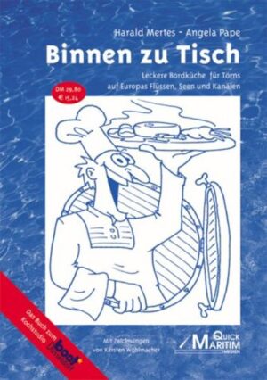 Kochen unter Bordbedingungen: "Keine leichte Sache, aber auch kein unlösbares Problem." Das meint jedenfalls Harald Mertes, der in "Binnen zu Tisch", dem neuen Kochbuch von Quick Maritim Medien viele Tricks und Rezepte aus seiner großen Küchenkiste verrät. "Nur eine Crew, die satt und glücklich ist, kann die besonderen Anforderungen des Bordalltags bestehen", meint der erfahrene Journalist, Hobbykoch und Skipper. Wie man dieses Ziel im wahrsten Sinne des Wortes mit Bordmitteln erreicht, schildern Mertes und seine Mitautorin Angela Pape auf 140 Seiten wasseresistenten Papiers. Nach den Einkaufsmöglichkeiten der Reviere Frankreich, Holland, Irland und Deutschland geordnet findet man 100 Rezepte, die ohne aufwändige Einkäufe oder stundenlange Vorbereitungen in einer Hausbootküche zu verwirklichen sind. Illustriert sind die Rezepte mit Zeichnungen aus der liebevollen aber spitzen Feder von Karsten Wohlmacher. Übrigens: Binnen zu Tisch ist das offizielle Buch zum Kochstudio der boot Düsseldorf. Dreisprachiger Einkaufsdolmetscher