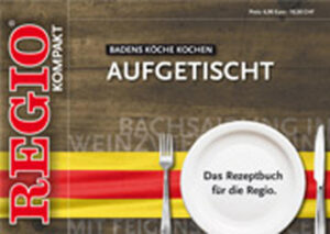 REGIO Kompakt: Aufgetischt - Badens Köche kochenn Das REGIO Magazin ist für Badens Genießer längst zur Pflichtlektüre geworden. Seit 25 Jahren berichtet das Magazin über Essen und Trinken und natürlich über alles andere, was diese Region so lebenswert macht. Vor fast zehn Jahren entwickelte die Redaktion die Idee, jeden Monat ein Rezept aus einer Küche der Region zu veröffentlichen. In all den Jahren, in denen „Das Rezept des Monats“ zu einem festen Bestandteil des REGIO Magazins geworden ist, haben die Köche Unterschiedlichstes auf die Teller gebracht. Von echten Klassikern wie Wurstsalat und Ochsenfleisch bis zu exotischen Fischgerichten spannt sich der Bogen.