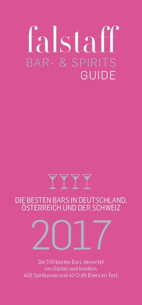 Falstaff präsentiert den Falstaff Bar- & Spiritsguide 2017 mit den 550 besten Bars in Deutschland, Österreich und der Schweiz, bewertet von Gästen und Insidern. Außerdem: Bewertungen für 450 Top-Spirituosen von Whisky über Gin, Rum und Wodka bis hin zu deutschen Fruchtbränden und 40 Craft Beers Plus: Alle Infos zu den Gewinnern der Auszeichnungen  darunter »Bartender des Jahres«, »Cocktail des Jahres« und »Neueröffnung des Jahres« "falstaff Bar & Spirits-Guide Deutschland 2017" ist erhältlich im Online-Buchshop Honighäuschen.