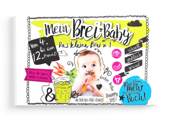 Brei ist Liebe zum löffeln! Dieses Kochbuch hilft, sich in der Baby-Brei Küche zurecht zu finden und zu organisieren! Es erklärt die wichtigsten Gemüse-, Obst-,Getreide-& Fleischsorten, die für den Baby-Brei zwischen dem 4.-12. Monat verwendet werden können und bietet so eine wertvolle Einkaufshilfe. Neben den vielfältigen, gesunden & leckeren Rezepten, die sie mit Hilfe des kleinen Brei x1 nach Lust und Laune kombinieren können, finden sich im Buch Ideen für kleine Snacks, den 1. Geburtstag, Tipps für das 1. Ma(h)l und das Vorkochen und Einfrieren mit dem “Anti-Frust-Behälter”. So macht das selberkochen auch im Alltag Spaß und ihr Baby kann ihre Liebe löffeln! Ein kleiner Leitfaden für alle Alltagsheldinnen- & Helden! Willkommen in der Happy-Baby Küche - Mit viel Platz für eigene Bilder und Rezepte - Die neue EASY Happy-Baby-Brei Küche !