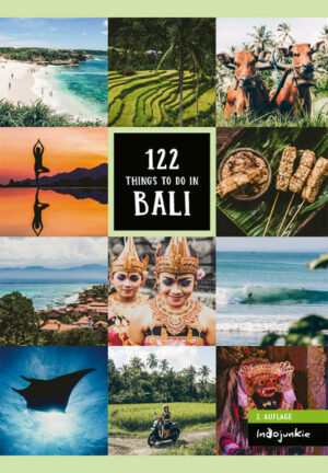 ??? Mit dem neuen Bali Reiseführer von Indojunkie wird dein Bali Urlaub unvergesslich!??? Die 2. Auflage des beliebten Insider-Reiseführer über Bali umfasst 122 Tipps in 12 Kapiteln auf knapp 400 Seiten und ist der perfekte Begleiter