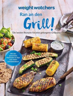 Weight Watchers Grillrezepte - wir schlemmen uns durch den Sommer! Abwechslung für die Grillsaison! Wir von Weight Watchers laden Sie zu einem ganz besonderen Grillfest ein. Dabei servieren wir Ihnen eine vielfältige Auswahl an leichten, sommerlichen Gerichten: Kokoshähnchen mit Mango-Salsa, Lamm-Koteletts mit Basilikum-Tapenade und vegetarische indische Linsenbällchen. Dazu kommen frisch gebackenes Brot, Roastbeef-Bulgur-Salat und ein Sommersalat mit Brombeeren auf den Tisch. Als Dessert genießen wir ein Carpaccio aus Erdbeeren mit Minzpesto und gegrillten Tofu mit einer Mango-Limetten-Creme. Und was gibt es zu trinken? Über ein aromatisiertes Wasser freut sich nicht nur der ernährungsbewusste Grillmeister. Die kalorienarmen Getränke löschen den Durst zuverlässig und ergänzen die Aromen von Grillgemüse, Sommersalaten und knusprigem Fleisch perfekt. Spontanes BBQ oder großes Gartenfest: Grillideen für jede Gelegenheit Ob Gartenparty, Picknick oder Feierabend-Grillen auf dem Balkon - mit den leckeren Rezepten aus dem Kochbuch Weight Watchers - Ran an den Grill! können Sie einfach losgrillen: 50 Rezepte auf 112 Seiten: alles für eine kalorienbewusste Ernährung Ob Fleisch, Fisch oder vegetarisch grillen: Alle Rezepte sind auf das Weight Watchers SmartPoints Programm abgestimmt Basis-Rezepte für Grillmarinaden und Dips, Ideen für Beilagen und Salate zum Grillen Nützliche Infos für die Vorbereitung und Deko-Tipps für ein gelungenes Grillfest Ausführliches Register, mit dem Sie ganz leicht ein abwechslungsreiches Grill-Buffet zusammenstellen können Mit den Weight Watchers Rezepten für frische Salate, Grillgemüse, lecker mariniertes Fleisch und selbst gebackenes Low-Carb-Brot gelingt die kalorienbewusste Ernährung nach dem Weight Watchers SmartPoints Programm ganz leicht. Und was kommt bei Ihnen in dieser Saison auf den Grill?