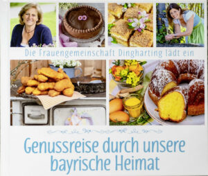 Eine kulinarische Reise durch die bayrische Heimat mit der Frauengemeinschaft Dingharting. Backrezepte sowie einige deftige Rezepte werden verraten. "Genussreise durch unsere bayrische Heimat" ist erhältlich im Online-Buchshop Honighäuschen.