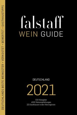 Der Falstaff Weinguide Deutschland 2021 enthält rund 4.000 Weinempfehlungen von mehr als 500 Produzenten, bewertet nach dem 100-Punkte-System. Dazu kommen die 200 Gasthaus-Tipps, die bei der Planung des nächsten Aufenthalts in einer Weinbauregion helfen und die Rubrik »Talentschuppen«, die sich dem Winzernachwuchs widmet  alles in allem ein starkes Nachschlagewerk am Puls der Zeit. "falstaff Weinguide Deutschland 2021" ist erhältlich im Online-Buchshop Honighäuschen.