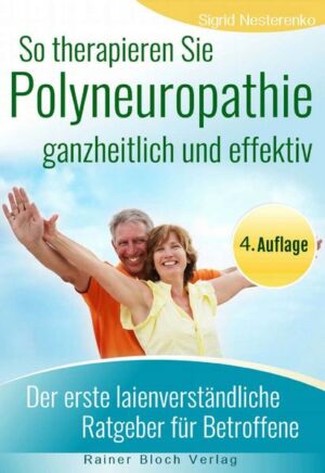 Honighäuschen (Bonn) - Sie leiden an diffusen Symptomen wie Kribbeln und Taubheitsgefühlen in Armen und Beinen, die mit Schmerzen einhergehen? Sie spüren eine rasche Ermüdung der Beine und rätselhafte Gehstörungen? Sie leiden zudem unter Störungen der Koordination, Schweißregulation sowie Blasen- und Darmentleerung? Und Ihr Arzt hat nun die Vermutung, dass Sie an einer Polyneuropathie leiden? Polyneuropathie - was ist denn das? So oder ähnlich war vermutlich Ihre erste Reaktion, die Sie von sich gegeben haben, als der Arzt dieses Wort in den Raum geworfen hat, begleitet von Sorgenfalten auf seiner Stirn. Anhand seiner Falten haben Sie erahnt, dass es nichts Gutes zu bedeuten hat, aber was er genau damit sagen wollte, das erschließt sich für Sie erst Schritt für Schritt? Informieren Sie sich in diesem Buch, auf was Sie achten sollten, um den Krankheitsverlauf aufhalten zu können. Nutzen Sie auch die zahlreichen Anregungen, wie Sie möglicherweise die Ursache Ihrer Polyneuropathie herausfinden, wenn diese noch nicht bekannt ist. Profitieren Sie außerdem von den vielen Tipps aus der Sicht einer Betroffenen und aus dem Bereich der Naturheilkunde. Bewusst habe ich weitestgehend auf komplizierte Fachausdrücke verzichtet, um Ihnen einen leicht verständlichen Ratgeber zur Selbsthilfe an die Hand zu geben, der Ihnen eine wirklich wertvolle Hilfe sein soll. Inhaltsverzeichnis: Vorwort Was ist eine Polyneuropathie (PNP)? Symptome Schmerzen Missempfindungen Schlafstörungen Müdigkeit und Erschöpfung Depressionen Die bekanntesten Symptome von A - Z Der Krankheitsverlauf  wie ihn Betroffene und Angehörige erleben Formen und Ursachen der Polyneuropathie Polyneuropathie durch Alkohol Diabetische Polyneuropathie Periphere Polyneuropathie Autonome Polyneuropathie Proximale Polyneuropathie Fokale Polyneuropathie Entzündliche Form Die vaskulär bedingte Form Polyneuropathie durch Vitaminmangel Polyneuropathie durch Gehirnhautentzündung Polyneuropathie durch Infektionen Das Guillain-Barré-Syndrom Endokrin-metabolisch-bedingte Polyneuropathie Urämische Polyneuropathie Polyneuropathie durch Porphyrie Polyneuropathie durch Lebererkrankungen Polyneuropathie durch Sarkoidose Polyneuropathie durch MGUS Genetisch bedingte Polyneuropathie Autonome Polyneuropathie Toxische Polyneuropathie Quecksilber aus Amalgam Bleivergiftung Thalliumvergiftung Acrylamid Lösungsmittel Medikamenten-induzierte Polyneuropathie Polyneuropathie durch Chemotherapie Polyneuropathie durch Corona-Erkrankung Polyneuropathie nach Corona-Impfung Diagnose Differentialdiagnostik Krampfadern Arterielle Durchblutungsstörungen Multiple Sklerose Funikuläre Myelose Bandscheibenvorfall und Veränderungen der Wirbelsäule Nächtliche Wadenkrämpfe Polyneuropathie oder Restless Legs? Schulmedizinische Therapiemöglichkeiten Cortison bei immunvermittelten Neuropathien Rehabilitation bei der Polyneuropathie Physiotherapie Ergotherapie Logopädische Therapie Schmerzbewältigung Entzündungshemmende Medikamente Milde Opiate Starke Opiate Begleitende Medikamente Transkutane Elektrische Nervenstimulation (TENS) Hochtontherapie Naturheilkunde Fazit Therapiemöglichkeiten der Naturheilkunde Heilstollentherapie Radontherapie Homöopathie Phytotherapie Neuraltherapie Traditionelle Chinesische Medizin (TCM) Akupunktur Akupressur Apherese (Plasmapherese) Osteopathie Cranio-Sacrale-Therapie Balneo-Therapie Infrarotwärme Der Säure-Basenhaushalt als Basis für die Gesundheit Orthomolekulare Therapie B-Vitamine Alpha-Liponsäure (Thioctsäure) Mykotherapie MSM (Methylsulfonylmethan) MSM und Schmerzen Ist MSM sicher? Cannabinoidol (CBD) Produktqualität Anwendung CBD in der Forschung Ist CBD sicher? Behandlung aus umweltmedizinischer Sicht Welche Therapeuten sind zu konsultieren? Hausarzt Neurologe Physiotherapeut Ergotherapeut Ernährungsberater Logopäde Schmerztherapeut Umweltmediziner Heilpraktiker Wie findet man einen passenden Therapeuten? Vorbereitung für Ihren Arzttermin Wichtige Tipps für Ihren Arzttermin im Überblick Fragen, die für die Diagnostik und Therapie wichtig sein können Fragen des Arztes Sport und Bewegung bei Polyneuropathie Positiver Effekt auf vielen Ebenen Kein falscher Ehrgeiz Welche Sportarten? Walken und Spazierengehen Radfahren Krafttraining Training zuhause Schwimmen Übungen zum Nachmachen Finger und Hände Arme und Schultern Füße und Beine Arme und Beine Ganzer Körper Mit Ernährung den Krankheitsverlauf beeinflussen Was Sie selbst tun können Folgen und Prognose der Polyneuropathie Prävention der Polyneuropathie Selbsthilfegruppen  eine oft unterschätzte großartige Hilfe Angst vor der Zukunft Immer wieder Rückschläge, und immer wieder aufstehen Autofahren  ist das noch möglich und auf was ist zu achten? Sicherheitsaspekte und Sturzprophylaxe Badezimmer Küche In der Wohnung oder im Haus Elektrokabel Fußboden Haushaltstätigkeiten Treppen Fenster und Glastüren Kopf- und Hüftschutz Alarmanlage Der Kampf um die Rente Pflegefall  was nun? Schwerbehinderung und Behindertenparkplatz Häufige Fragen Adressen nach Postleitzahlen Zur Autorin Hinweise für den Leser