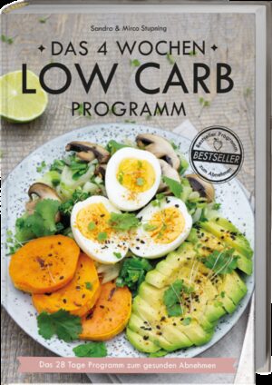 Abnehmen durch gesunde Ernährung? Das geht! Und wie: Essen muss Spaß machen, darin sind sich die Autoren einig! In ihrem Buch stellen Sandra und Mirco Stupning über 80 leckere Low Carb Rezepte vor, die anschließend abwechslungsreich in einem kompletten 28 Tage Ernährungsplan zusammengestellt worden sind. Durch ihre langjährige Erfahrung im Bereich gesunde Low Carb Ernährung weiß das Autorenduo, dass mit Freude und Spaß in der Küche und der Unterstützung durch einen fertigen Speiseplan die Umstellung auf eine kohlenhydratarme Ernährung am besten gelingt. Das Buch vereint alles miteinander. Alle Rezepte im Buch werden mit einem Foodbild und den dazugehörigen Nährwerten abgebildet, sind leicht nachzukochen und einfach köstlich. Für jeden ist hier Etwas dabei: Frühstücksrezepte, vegetarische Gerichte, Mahlzeiten mit Ei, Omelett und Co., Rezepte mit Fleisch und Fisch, Backwaren und Snacks. Die Autoren haben in diesem Buch alles selbst in die Hand genommen - von der Idee bis hin zum fertigen Foodbild - ein gelungenes Werk. Die Low Carb Rezepte sollen bei der gesunden Lebensweise unterstützen, die Vitalität fördern und beim Abnehmen helfen. Neben Wissenswertes zum Thema Low Carb enthält das Buch auch genaue Tipps für den Abnehmerfolg sowie Anleitungen und Beispielberechnungen, etwa, wie man den eigenen Kalorienbedarf selbst ermittelt. Das Low Carb Programm - 4 Wochen komplett geplant! - Hocheffizientes 4-Wochen-Programm - Über 80 leckere Low Carb Rezepte - Einfache und schnelle Zubereitung - Ideal auch für Berufstätige und unterwegs - Für Anfänger und Fortgeschrittene - Entwickelt von Ernährungsexperten - Inklusive Einkaufslisten zum Download Bei jedem Rezept sind die Angaben zu Kalorien, Kohlenhydraten, Fetten und Eiweißen pro Portion angegeben. Egal, ob Frühstück, Vegetarisch, Fleisch, Fisch, Brot, Riegel, Salate, Müsli alles was das Herz begehrt. "Das 4 Wochen Low Carb Programm" ist erhältlich im Online-Buchshop Honighäuschen.