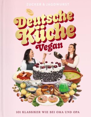 Entdecke die Vielfalt der deutschen Küche mit dem veganen Kochbuch „Deutsche Küche Vegan“ von Zucker&Jagdwurst. Dieses Buch enthält 101 rein pflanzliche Rezepte, die altbekannte Geschmäcker aus der Kindheit wieder aufleben lassen, von Rouladen mit Soße bis hin zu Frankfurter Kranz und Mohnkuchen. Die Zutaten sind einfach zu finden und die Rezepte sind für Anfänger und Fortgeschrittene gleichermaßen geeignet. Das Buch ist in 8 Kapitel unterteilt: Brotzeit, Suppen & Eintöpfe, Regionale Spezialitäten, Schnelles Sonntagsessen, Festliche Rezepte, Omas Kuchenbuffet, Teilchen und Süße Hauptgerichte & Desserts. Zusätzlich zu den Rezepten enthält das Buch 8 hilfreiche Artikel mit weiteren Rezeptideen, Hintergrundwissen, Inspiration und Unterhaltung. Mit diesem Buch kannst du die traditionelle deutsche Küche auf vegane Weise genießen. Im Überblick: Inhalt: 101 vegane Rezepte der Deutschen Küche, die traditionelle Gerichte vegan interpretieren Aufbau: 8 Kapitel mit hilfreichen Artikeln, die zusätzliche Rezeptideen, Hintergrundwissen und Inspiration bieten Zugänglichkeit: Einfache Rezepte für Anfänger*innen, mit leicht erhältlichen Zutaten Vielfalt: Breites Spektrum an Gerichten, von Brotzeit und Suppen bis hin zu festlichen Rezepten und Kuchen