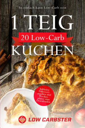 Sie können der Nascherei nicht widerstehen und haben manchmal ein schlechtes Gewissen? Ihnen ist Kuchen backen manchmal etwas zu kompliziert? Dann ist dieses Kochbuch genau das Richtige für Sie! Mit bis zu 20 einfachen & leckeren Low-Carb Kuchen aus nur einem Teig werden Sie kein schlechtes Gewissen mehr haben müssen! Eine Low-Carb Diät ist aufgrund von Alltagsstress, Ernährungsgewohnheiten und langweiligen Gerichten für viele nicht so leicht umsetzbar. Doch dies soll nun ein Ende haben! Neue kreative Rezepte im Low-Carb Bereich machen diese Ernährungsform schon lange nicht mehr eintönig und schwer durchsetzbar - worauf Erfolge natürlich schnell sichtbar werden!In diesem Kochbuch finden Sie bis zu 20 verschiedene Möglichkeiten sich aus nur einem Teig 20 verschiedene Kuchen zubereiten zu können. Alles Low-Carb versteht sich, mit Nährwertangaben und natürlich sehr lecker. Direkt zu Beginn finden Sie ebenfalls einen Wochenplaner zum Downloaden mit dem Sie Ihre Einkäufe planen und strukturiert für die nächsten Tage vorkochen können.Wir wünschen Ihnen viel Spaß beim Kochen und guten Appetit! Denn Low-Carb kann so einfach sein. Das erwartet Sie: ✓20 Kuchenrezepte aus einem Teig mit Nährwertangaben ✓Ein Wochenplaner ✓Kuchenrezepte wie Marzipankuchen, Blaubeerkuchen, Schokokuchen, Eierlikörkuchen und noch so einige mehr!