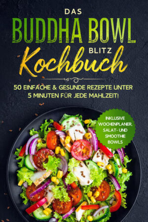 Sie wollen trotz Alltagsstress eine gesunde und ausgewogene Ernährung in Ihren Alltag integrieren? Sie wollen Buddha Bowl Rezepte, die nicht ewig brauchen bis sie fertig sind? Dann ist unser Buddha Bowl Blitz Kochbuch mit bis zu 50 einfachen & gesunden Rezepten genau das Richtige für Sie! Buddha Bowl Rezepte sind sehr gesund, da sie mit frischen regionalen Zutaten hergestellt werden. Dies ist nicht nur vorteilhaft für den Menschen, sondern auch für seine Umwelt, die beide miteinander harmonieren sollten. Dies ist aber in unserer heutigen Zeit längst nicht mehr selbstverständlich. Zu schnell sind wir wieder im Berufs- und Alltagsstress gefangen und achten immer weniger auf eine gesunde ausgewogene Ernährung. Viele Rezepte haben den Nachteil etwas aufwendig in der Zubereitung zu sein und nehmen vermehrt Zeit in Anspruch. Darunter leider auch Buddha Bowl Rezepte. Zeit, die wir uns jedenfalls nicht gerne nehmen wollen. Doch auch hierfür gibt es eine Lösung. In diesem besonderen Buddha Bowl Kochbuch finden Sie bis zu 50 von uns auserwählte Buddha Bowl Blitz Rezepte, die nicht nur sehr lecker und gesund sind, sondern sich ganz leicht unter 5 Minuten zubereiten lassen. Die Rezepte in diesem Buch haben zudem den Vorteil, dass sie sich zumeist mit regionalen Zutaten zubereiten lassen. Um nicht auf Fertigprodukte zurückgreifen zu müssen, empfehlen wir Ihnen am Wochenanfang Reis und Kartoffeln vorzukochen, kühl aufzubewahren und anschließend die frischen Zutaten nach Rezept hinzuzugeben.In diesem Buddha Bowl Blitz Kochbuch finden Sie bis zu 50 abwechslungsreiche Rezepte für Frühstück, Mittagessen, Abendbrot und Nachtisch sowie einen Wochenplaner, um für die Woche strukturiert einzukaufen.Wir wünschen Ihnen viel Spaß beim Kochen, einen guten Appetit und viel Erfolg bei Ihren Zielen! Das erwartet Sie: - 50 abwechslungsreiche Rezepte zum Frühstück, Mittagessen, Abendbrot und für den Nachtisch - Leckere Salat- und Smoothie Bowls - Ein Wochenplaner für Ihre Einkäufe und effektives Vorkochen