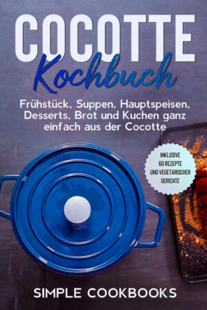 Sie lieben Gerichte aus der Cocotte? Sie sind auf der Suche nach neuen, ungewöhnlichen aber auch nicht zu schweren Rezepten? Dann ist dieses Kochbuch genau das Richtige für Sie! Jeder Hobbykoch kennt das, man möchte etwas Neues ausprobieren aber es werden für viele Gerichte erstmal spezielle Küchenutensilien benötigt. Mit den Rezepten in diesem Buch nicht. Alles was Sie brauchen sind Auflaufformen aus Gusseisen oder glasiertem Ton mit Deckel in variabler Größe, die Sie in jedem Geschäft oder sogar auf dem Flohmarkt finden können. Hier finden Sie alles von kleinen Köstlichkeiten für ein romantisches Frühstück, über Glücklichmacher für Naschkatzen, bis zu aufwendigen Mittagessen mit denen Sie sogar ihre Schwiegermutter übertrumpfen können. Sowohl Anfänger als auch Profis in der Küche werden hier ihre neuen Lieblingsrezepte finden. Das erwartet Sie: ✓Köstliche Frühstücksrezepte wie Pilzei Cocotte oder Spinatnest ✓Leckere Suppen und Ragouts wie Schweineragout mit Aprikosen und Kartoffelpüree oder mediterraner Bohneneintopf ✓Genussvolle Hauptgerichte wie Ratatouille oder gefüllte Auberginen ✓Leckere Soufflés und andere Desserts wie Kokossouffle oder Creme Brulee ✓Schmackhafte Brot und Kuchen Rezepte wie Cocotte Brot oder Roggen-Dinklel-Mischbrot