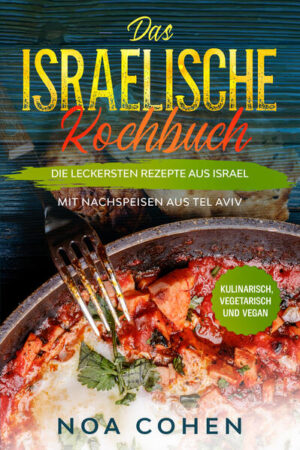 Ob klassischer Humus, Shakshua, Taboule, Falafel oder Baklava - Klassische israelische Gerichte wie diese können ganz leicht nachgemacht werden. Dieses Kochbuch zeigt Ihnen Schritt für Schritt, wie Sie die israelische Küche für sich entdecken können.Begonnen wird mit leckeren israelischen Starters als Vorspeise oder auch für zwischendurch. Im nächsten Kapitel widmen wir uns israelischen Hauptspeisen, die mit oder auch ohne Fleisch zubereitet werden können. Also auch perfekt für Vegetarier oder Veganer geeignet.Gegen Ende erwarten Sie verzückende Süßspeisen aus Tel Aviv. Denn Israel hat neben leckerem Gebäck auch viele Nachspeisen und Desserts zu bieten, die man alleine oder mit Freunden genießen kann.Die meisten Zutaten für die Gerichte in diesem Kochbuch finden Sie in einem normalen Supermarkt. Die Rezepte sind zudem anfängerfreundlich gestaltet. Vorerfahrung mit der israelischen Küche ist nicht dringend notwendig.Öffnen Sie sich und seien Sie bereit für neue Gerichte. Es ist nicht ungewöhnlich, dass noch fremde Gerichte schnell zu Ihren neuen Lieblingsgerichten werden können. Zudem sind die Gerichte sehr nahrhaft und gesund.Also worauf warten? Genießen Sie die israelische Küche mit allem, was sie zu bieten hat.Viel Spaß beim Kochen und guten Appetit! Das erwartet Sie: ✓Israelische Vorspeisen darunter Hummus und Salat ✓Israelische Hauptspeisen darunter Shakshuka und Taboule ✓Vegane und vegetarische Gerichte aus Israel darunter Sabich und Falafel ✓Süßes aus Tel Aviv darunter Baklava und Hamantaschen