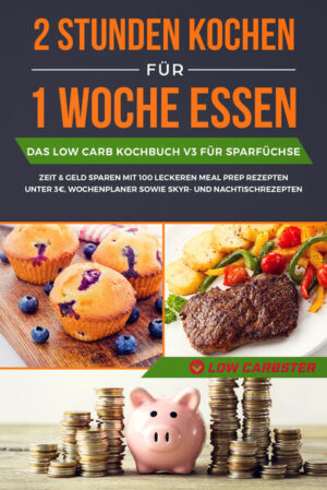 Sie möchten während Ihrer Low Carb Diät Zeit und Geld sparen? Dann ist dieses Low Cost Low Carb Kochbuch für Meal Prep genau das Richtige für Sie! Mit diesem Kochbuch möchten wir Sie dabei unterstützen möglichst effizient und erfolgreich an Ihr Ziel zu kommen. Aus diesem Grund empfehlen wir Ihnen im Zusammenhang mit Low Carb die Vorteile des ,,Meal Preps''. Denn Low Carb lässt sich wunderbar mit Meal Prep kombinieren und ist so für den Alltag leichter integrierbar. Des Weiteren können alle Gerichte mit einem Preis zwischen 1 - 3 EUR pro Portion zubereitet werden. Sie sparen also nicht nur Zeit sondern auch Geld.Sie finden in diesem Kochbuch nicht nur 100 kostengünstige Low Carb Rezepte für jede Mahlzeit, sondern auch einen Wochenplaner, eine Haltbarkeitsliste für die Aufbewahrung von Speisen und einige leckere Skyr Rezepte. Viel Spaß beim Kochen und guten Appetit! Das erwartet Sie: - 100 leckere Low Carb Gerichte unter 3 EUR für Frühstück, Mittagessen, Abendbrot und als Snack - Skyr Gerichte mit hohem Proteinanteil zum Nachtisch oder für zwischendurch