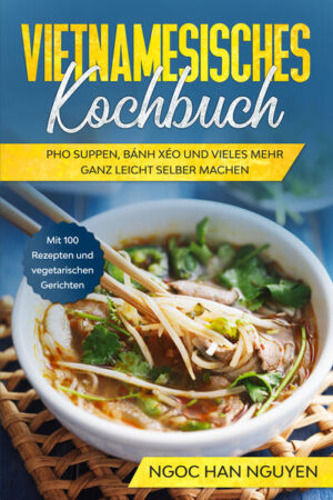 Sie scheinen sich für die vietnamesische Küche zu interessieren. Hier sind Sie genau richtig. Mit diesem Kochbuch erhalten Sie die Chance, Ihr Wissen über die vietnamesische Küche mit sorgfältig auserwählten Rezepten zu erweitern, diese zu genießen und Ihr Wohlbefinden zu steigern. Die Vietnamesische Küche hat viel zu bieten. Sie bereichert die tägliche Ernährung nicht nur mit einem unglaublichen Geschmack, sondern erhöht Ihr Wohlbefinden durch viele gesunde und frische Zutaten. Vielen verwendeten Kräutern werden sehr wirksame Wirkungen zugesprochen. Dieses Kochbuch bringt Ihnen mit 100 Rezepten, die vietnamesische Küche nach Hause. Schritt für Schritt werden Sie sich die leckersten und bekanntesten Gerichte Vietnams zubereiten können. Darunter die sehr bekannten Pho Suppen, die berühmten Bánh Xéo Gerichte oder auch Gerichte mit Schwein, Geflügel, Rind und Fisch. Falls Sie sie sich mehr für die vegetarische Zubereitung begeistern können, finden Sie hier auch einige vegetarische Rezepte.Für diejenigen, die tief in die vietnamesische Küche eintauchen wollen, bietet dieses Kochbuch sogar Rezepte an, mit denen Sie Reisnudeln, Reismehl und Reispapier selber herstellen können.Zuletzt sollte man nicht die unglaublich leckeren Nachtischrezepte auslassen. Von Ché Ba´Ba zu Klebereis mit Mango sind einige spezielle Nachtische vertreten. Als kleines Extra erwarten Sie zudem typisch vietnamesische Getränke, die unbedingt einmal probiert werden sollten!Bereichern Sie Ihre Küche und steigen Sie in das kulinarische vietnamesische Küchenabenteuer ein. Denn sie hat so viel so bieten!Viel Spaß beim Kochen und guten Appetit! Das erwartet Sie: ✓100 abwechslungsreiche Rezepte darunter Gerichte mit Fisch und Fleisch oder auch vegetarische ✓3 Grundrezepte mit denen Sie Reisnudeln, Reismehl und Reispapier selber herstellen können ✓Bis über 20 verschiedene Rezepte für die berühmten Pho Suppen sowie bis zu 20 nicht weniger bekannte Bánh Xéo Gerichte