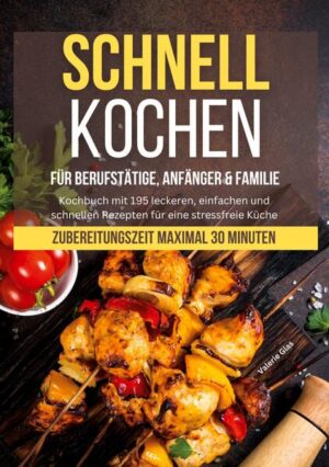 Schnell kochen? Mit diesem Kochbuch mit 195 Rezepten gelingt das im Handumdrehen! Es enthält sehr leckere, einfache und schnelle Rezepte mit einer Zubereitungszeit von maximal 30 Minuten. So ist für Berufstätige, Anfänger oder für Ihre Familie mehr Freizeit gesichert, ohne dass man noch länger in der Küche stehen muss! Diese tolle Rezepte-Sammlung ist optimal, wenn Sie: nach Ihrer Arbeitszeit öfter unter Zeitdruck stehen gerne schnell kochen unvorbereitet Gäste haben mehr Freizeit möchten für die Familie mit wenig Zeit kochen sollen schnelle Rezepte lieben kochen lernen, und es nicht lange dauern soll tolle Express-Rezepte suchen Dieses Rezeptbuch enthält Suppen, Salate, Mahlzeiten mit und ohne Fleisch, Soßen, Desserts, Getränke und vieles mehr….