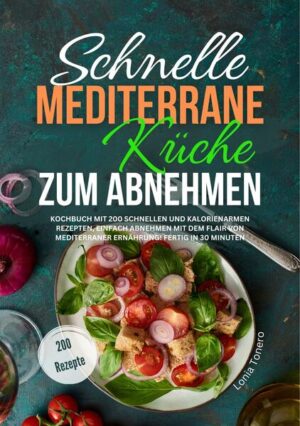 Schnelle mediterrane Küche zum Abnehmen-200 Rezepte mit Nährwertangaben! Entdecken Sie die Geheimnisse der mediterranen Küche mit dem Kochbuch "Schnelle mediterrane Küche zum Abnehmen". Dieses Buch öffnet Ihnen die Türen zu einer Welt voller Aromen, die nicht nur Ihre Geschmacksknospen verwöhnen, sondern auch Ihrem Körper gut tun und Sie beim Abnehmen unterstützen. Jedes Rezept, sorgfältig ausgewählt und liebevoll zusammengestellt, garantiert eine Zubereitungszeit von maximal 30 Minuten und zeichnet sich durch einen niedrigen Kaloriengehalt aus. Damit wird gesunde Ernährung nicht nur einfach, sondern auch schnell und lecker. Was erwartet Sie in diesem Buch: Inspirierender Frühstücksideen, die Sie kraftvoll in den Tag starten lassen. Von nahrhaften Smoothies bis hin zu leichten Omeletts - diese mediterranen Rezepte machen jedes Frühstück zu einem Fest der Aromen. Leckere Suppen, die mit frischen Zutaten und kräftigen Gewürzen der Mittelmeerküste Ihre Seele wärmen. Jede Suppe, eine Hommage an die mediterrane Ernährung, verspricht nicht nur Geschmacksexplosionen, sondern auch eine einfache Zubereitung. Schmackhafte Hauptspeisen mit Fleisch und Fisch. Entdecken Sie, wie einfach es ist, gesunde und leckere Gerichte zu zaubern, die den Geist der mediterranen Küche einfangen. Ob zartes Hähnchen mit Kräutern der Provence oder saftiger Fisch, geküsst von der Sonne des Mittelmeers - diese Gerichte sind ein wahrer Genuss. Snacks-eine Vielzahl von Optionen, die sowohl gesund als auch köstlich sind. Von knackigen Gemüsesticks mit aromatischen Dips bis hin zu kleinen, energiereichen Bissen - diese Snacks sind perfekt für jeden, der Wert auf eine gesunde Ernährung legt. Ein Dessertkapitel in eine Welt, in der Süßes nicht mit Schuldgefühlen verbunden ist. Leichte, fruchtige und erfrischende Köstlichkeiten runden das kulinarische Erlebnis ab und beweisen, dass gesunde Ernährung und Genuss Hand in Hand gehen können. "Schnelle mediterrane Küche zum Abnehmen" ist mehr als nur ein Kochbuch