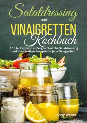 Salatdressing und Vinaigretten Kochbuch: 100 leckere und außergewöhnliche Rezepte für jede Gelegenheit! Entdecken Sie die Kunst der perfekten Salatdressings und Vinaigretten mit diesem umfassenden Kochbuch, das sich ausschließlich der Veredelung Ihres Salates widmet. Das "Salatdressing und Vinaigretten Kochbuch" bringt frischen Wind in jede Küche mit 100 kreativen und köstlichen Rezepten, die einfach nachzumachen sind und jeden Salat in ein kulinarisches Erlebnis verwandeln. Dieses Buch ist ein Muss für alle, die ihre Kochkünste erweitern und die frischesten, lebendigsten Aromen in ihren Tellern einfangen möchten. Von klassischen Rezepten wie der perfekten Caesar-Dressing und Balsamico-Vinaigrette bis hin zu innovativen Kreationen wie Mango-Limetten-Dressing und Himbeer-Pistazien-Vinaigrette, bietet dieses Kochbuch für jeden Geschmack und jede Gelegenheit das richtige Rezept. Jedes Rezept wird mit einer klaren, schrittweisen und einfachen Anleitung präsentiert, die es auch Anfängern leicht macht, beeindruckende Ergebnisse zu erzielen. Dieses Kochbuch ist nicht nur ein praktischer Helfer, sondern auch eine visuelle Inspiration für alle, die ihre Salate lieben und genießen möchten. Es eignet sich hervorragend als Bereicherung der eigenen Küchenbibliothek.