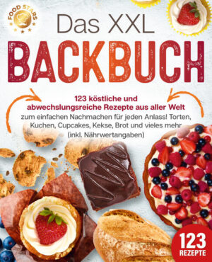 123 leckere Backrezepte aus aller Welt: Wie Sie auch als Neuling ganz einfach und gelingsicher unterschiedliche Köstlichkeiten aus dem Ofen zaubern - inkl. Nährwertangaben, Schwierigkeitsgrad und praktischem Rezepte-Finder Es gibt für Sie nichts Schöneres als den himmlischen Duft von Frischgebackenem? Selbst zu backen war Ihnen bisher allerdings zu aufwendig und kompliziert? Und Sie fragen sich, ob es nicht vielleicht eine Möglichkeit gibt, die auch Anfängern kinderleicht und sicher von der Hand geht? Die gibt es tatsächlich und mit diesem Buch liegt der Schlüssel zu entspanntem Backvergnügen direkt vor Ihnen! Mit der richtigen Rezeptauswahl sowie leicht nachzumachenden Schritt-für-Schritt-Anleitungen werden schon die ersten Versuche ein voller Erfolg. Fruchtige Kuchen, sahnige Torten, herzhafte Quiches, krosse Brötchen oder raffinierte Plätzchen - wenn die Ofentür aufgeht und der köstliche Geruch heißer Backwaren durchs Haus zieht, werden Groß und Klein in Windeseile an den Tisch gelockt. Und wenn Sie bei Ihren Lieben auf diese Art für glückliche Gesichter sorgen wollen, bietet dieses Backbuch Ihnen perfekte Voraussetzungen: Vielfach erprobte, gelingsichere und unschlagbar leckere Gerichte wurden sorgfältig so ausgewählt, dass auch Anfänger sofort und mühelos köstliche Erfolgserlebnisse genießen. Praxisbewährte Expertentipps sowie präzise Beschreibungen machen Teigrühren, Eierschlagen & Co. zum Kinderspiel und die riesige Vielfalt sorgt dafür, dass bei Tisch niemals Langeweile aufkommt. Also schnappen Sie sich Ihre Schürze und stürzen Sie sich hinein ins Backvergnügen! Kleine Köstlichkeiten: Von Schoko-Muffins und Quarkbällchen über Kokos-Cakepops bis hin zu Nussecken und Cookies finden Naschkatzen hier echte Geschmacks-Hits! Kuchen & Torten: Auch heiß geliebte Klassiker wie Marmorkuchen, Zwetschgendatschi, Schwarzwälder Kirschtorte oder Donauwelle lassen sich anfängerfreundlich auf den Kuchenteller zaubern. Brot und Hauptgerichte aus dem Ofen: Roggenbrot, Flammkuchen, Quiche Lorraine und vieles mehr sorgen für pikante Highlights am Abendbrottisch. Saisonal, international, außergewöhnlich: Christstollen, Osterlamm, schottisches Shortbread oder schwedische Lussekatter bringen das ganze Jahr über Abwechslung aus dem Backofen. Entdecken Sie mit diesem liebevoll erstellten Rezeptbuch die grenzenlose Freude am Selberbacken und genießen Sie die verführerischen Ergebnisse Ihrer Kreativität. Auch Gesundheitsbewusste kommen mit Fitnessbrot oder Müsliriegeln auf Ihre Kosten, und wenn Sie sich einmal nicht entscheiden können, liefert der inspirierende Rezepte-Finder Ihnen die perfekte Idee für jeden Anlass. Also sichern Sie sich jetzt dieses fröhlich-leichte Backbuch und freuen Sie sich ab sofort auf den unvergleichlichen Geschmack des Selbstgebackenen!