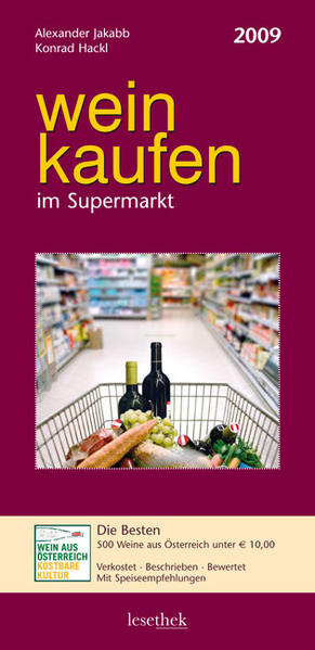 Sind die Weine hinter den schöneren Etiketten auch die besseren? Ist ihr Preis gerechtfertigt? Welcher Wein passt zu welchem Anlass? Und wer sind 2009 die renommierten österreichischen Winzer? In zweiter und neu überarbeiteter Auflage: 500 Weine unter 10 Euro in österreichischen Supermärkten - verkostet, beschrieben und bewertet. Mit Speiseempfehlungen und neuen Details zu Bezugsquellen und österreichischen Genussregionen. Jetzt erscheint der Weinguide von Alexander Jakabb und Konrad Hackl in zweiter, großzügig erweiterter Auflage: mit 500 Weinempfehlungen zu den Sortimenten von noch mehr Lebensmitteleinzel- und Nahversorgungsfachhandelsketten, mit ausführlichem Wein-ABC und zusätzlichen Herkunftsangaben der österreichischen Genussregionen. Noch übersichtlicher als bisher gestaltet sich im neuen weinkaufen im Supermarkt die Suche nach Weinen aus Genossenschaften und Großkellereien, die in mehreren Supermärkten angeboten werden. Mehr als 50 der diesmal vorgestellten Weine - keiner davon teurer als 10 Euro - wurden im Zuge verdeckter Verkostungsverfahren mit der höchsten Bewertung von drei Flaschen ausgezeichnet. WEINKAUFEN IM SUPERMARKT erscheint übrigens wieder im bewährten handlichen Taschenformat - stets griffbereit für den Sprung zum Weinkaufen im Supermarkt!