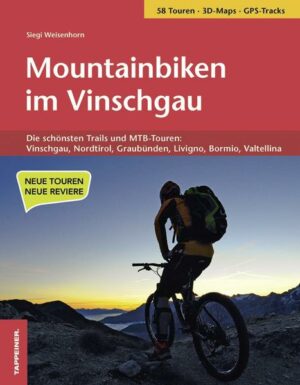 Nach dem großartigen Erfolg der ersten beiden Auflagen des Führers Mountainbiken im Vinschgau erscheint nun diese überarbeitete Neuauflage! 3D-map für jede Tour Mit neuen Touren führt uns dieser Führer über die Landesgrenzen hinaus nach Livigno
