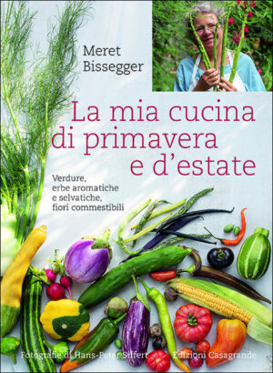 Oltre 50 tipi di verdure: dalle primizie del Sud, come fave e friarielli, alle rapette nostrane, dai grandi classici dell’estate come pomodori, peperoni e melanzane, fino a verdure meno note come gombo, papaccella e rabarbaro. Tante erbe aromatiche e selvatiche: dalla rucola al rafano, dalla menta all’ortica. Infine, gustosi e colorati fiori commestibili come le begonie e le bocche di leone.Ad ogni verdura ed erba aromatica Meret Bissegger dedica una scheda descrittiva con le principali caratteristiche, i consigli sulla preparazione e gli abbinamenti. Seguono le ricette, molte delle quali vegetariane e vegane, illustrate dalle bellissime fotografie a colori di Hans-Peter Siffert. Il volume è impreziosito dai contributi di tanti esperti della biodiversità e dell’agricoltura biologica e rigenerativa che forniscono informazioni utili su temi come l’ecologia e la sostenibilità e invitano a riflettere sul rapporto tra consumo e ambiente. Per scrivere questo libro Meret Bissegger ha viaggiato tra Svizzera e Italia alla ricerca di realtà produttive di eccellenza: a molte di queste ha dedicato una scheda che consente di conoscere meglio le persone che stanno dietro ai prodotti di cui ci cibiamo e di apprezzare e rispettare di più il lavoro di tanti produttori.