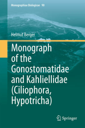 Honighäuschen (Bonn) - The present monograph is the fourth of six volumes which review the Hypotricha, a major group of the spirotrichs. The book is about the Gonostomatidae, the Kahliellidae, and some taxa of unknown position in the hypotrichs. Gonostomum was previously misclassified in the Oxytrichidae because its type species Gonostomum affine has basically an 18-cirri pattern, which is dominant in the oxytrichids. A new hypothesis, considering also molecular data, postulates that this 18-cirri pattern evolved in the last common ancestor of the hypotrichs and therefore it appears throughout the Hypotricha tree. The simple dorsal kinety pattern, composed of only three bipolar dorsal kineties, and gene sequence analyses strongly suggest that Gonostomum branches off rather early in the phylogenetic tree. Thus, the Gonostomatidae, previously synonymised with the oxytrichids, are reactivated to include the name-bearing type genus and other genera (e.g., Paragonostomum, Wallackia, Cladotricha) which have the characteristic gonostomatid oral apparatus. The Kahliellidae are a rather vague group mainly defined via the preservation of parts of the parental infraciliature. The kahliellids preliminary comprise, besides the name-bearing type genus Kahliella, genera such as Parakahliella and its African pendant Afrokahliella or the monotypic Engelmanniella. In total 68 species distributed in 21 genera and subgenera are revised. As in the previous volumes almost all morphological, morphogenetic, molecular, faunistic, and ecological data, scattered in almost 700 papers, are compiled so that the four volumes (Oxytrichidae, Urostyloidea, Amphisiellidae and Trachelostylidae, Gonostomatidae and Kahliellida) provide a detailed insight into the biology of almost 500 species of hypotrichs. The series is an up-to-date overview about this highly interesting taxon of spirotrichous ciliates mainly addressed to taxonomists, cell biologists, ecologists, molecular biologists, and practitioners.