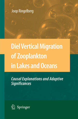 Honighäuschen (Bonn) - Whatever theory may be advanced to explain diurnal migration, the underlying reactions involved must be demonstrated conc- sively in the laboratory before the explanation can be ?nally accepted George L. Clarke 1933 p. 434 In oceans and lakes, zooplankton often make diel vertical migrations (DVM), descending at dawn and coming up again in late afternoon and evening. The small animals cover distances of 1040 m in lakes or even a few hundred metres in the open oceans. Although not as spectacular as migrations of birds or the massive movements of large mammals over the African savannas, the numbers involved are very large and the biomass exceed the bulk of the African herds. For example, in the Antarctic oceans swarms of Krill may cover kilometres across, with thousands of individuals per cubic metre. These Euphausiids are food for whales, the most bulky animals on earth. Zooplankton are key species in the pelagic food web, intermediary between algae and ?sh, and thus essential for the functioning of the pelagic community. Prey for many, they have evolved diverse strategies of survival and DVM is the most imp- tant one. Most ?sh are visually hunting predators and need a high light intensity to detect the often transparent animals. By moving down, the well-lit surface layers are avoided but they have to come up again at night to feed on algae.