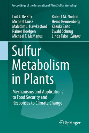 Honighäuschen (Bonn) - This proceedings volume contains the invited and a selection of the contributed papers of the 8th International Workshop on Sulfur Metabolism in Higher Plants, which was held at Department of Forest and Ecosystem Science, University of Melbourne, Water Street, Creswick, Victoria 3363, Australia from November 22-27, 2010. Content of the volume shows that the understanding of sulfur metabolism in plants and the interaction of the environment are rapidly progressing. This volume covers various aspects of the regulation of sulfate uptake and assimilation in plants, from a cellular to a whole plant level, and additionally emphasizes interactions with other minerals. Moreover the significance of sulfur metabolism in biotic and abiotic stress responses, in food security and quality, and in relation to interactions with global change factors is discussed in detail.