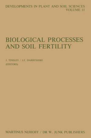 Honighäuschen (Bonn) - The success of shifting cultivation systems developed by subsistence farmers testifies to the resilience of the "natural" soil-plant ecosystems to recover from the offtake of nutrients in crops and loss of soil struc ture. By contrast, the development of intensive cropping systems requires large inputs especially of nitrogen, together with phosphorus, sulphur and other essential elements in order to maintain the nutrient levels needed for abundant crop yields. As Dr. Cooke ably pointed out in his introductory lecture, the dis coveries and experiments of the 19th century encouraged farmers in temperate zones to rely greatly on chemical fertilizers supplements. However, the work of Charles Da{win on soil mixing by earthworms and the discovery by Hellriegel and Wilfarth in 1886 that the nodules on legume roots contain colonies of symbiotic bacteria able to "capture" atmospheric nitrogen molecules to the benefit of the host plant heralded a growing realization of the importance of soil biota in fertility studies. Biological fixation of nitrogen has been the theme of many meetings and publi~ations hitherto but at this Conference, convened on the delightful campus of Reading University, attention was mainly focussed on other biological processes in soil fertility. These Proceedings record the dominant themes and include six keynote addresses delivered at plenary sessions and seven introductory lectures to paper reading sessions by invited individuals plus 22 of the proferred papers, in six sections as tabled in the contents list.