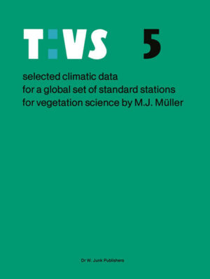 The present volume, Nr. 5 in the T:VS series is an example of a handbook volume for working in vegetation science. Anyone working and teaching in this field knows the difficulties in obtaining basic environmental da ta needed for research and interpretation. There are regional publications and there are other data sets availa ble. In both cases the distribution is limited. The present volume by Dr. Muller intends to provide a selection of climatic parameters as they are commonly needed for the work of the vegetation scientist. The same set of monthly mean values are provided for about 1000 stations distributed as evenly as possible over the global land surfaces. The tabular presentation of data from the individual stations is put into a geographical context through va rious means. Climatological classifications according to KOPPEN/GEIGER and TROLL/PAFFEN are inclu ded as well as a revised system of climate diagrams from WALTER and LlETH. In the present form the glo bal standard climate data set should prove to be useful for vegetation science, biometeorology, agriculture, and forestry as well as general geography. I have to thank Dr. Muller for providing this valuable work to the T:VS series. I am sure that this selection of climatic data for the special needs of vegetation scientists will help many colleagues in different parts of the world.