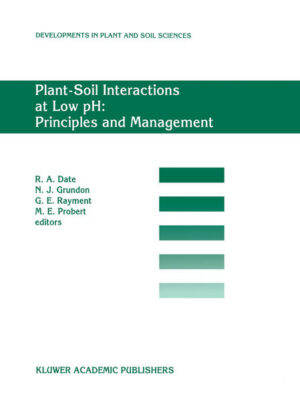 Honighäuschen (Bonn) - The understanding of plant-soil interactions in acid soils is important for improved food production in many parts of the world. The context of the book touches on basic and applied aspects of the physics, chemistry and biology of acid soils and their effect on growth of plants. It contains a large section on management of acid soils for plant (food) production and on socioeconomic aspects of management of acid soils. This is important because a large portion of the world's acid soils occurs in less developed countries. Plant-Soil Interactions at Low pH: Principles and Management contains a substantial number of papers, including nine invited reviews, presented at the Third International Symposium of Plant-Soil Interactions at Low pH. The major themes include chemistry and physics of acid soils, microbial and faunal activity in acid soils, mechanisms of acid tolerance of plants, selection and breeding of acid-tolerant plants, diagnosis and correction of acid soil infertility, socioeconomic aspects of acid soil management and management systems for agriculture, horticulture and forestry on acid soils.