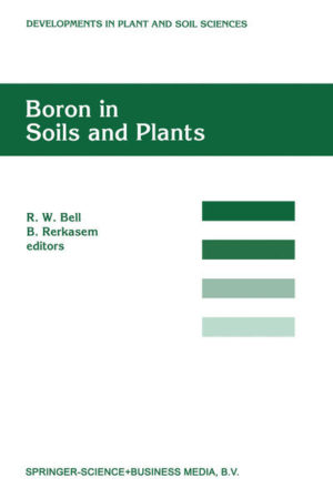 Honighäuschen (Bonn) - The economic significance of boron (B) in agriculture, horticulture, and forestry has been beyond dispute for several decades. Even in the last two decades, the areas where B deficiency limits plant production has grown with increased reports from China, south Asia and southeast Asia. The present volume is reflective of the growing awareness of the significance of low soil B with reports from Australia, Bangladesh, Brazil, north, central and southern China, India, Nepal, and the North West Frontier Province of Pakistan contained herein. Boron deficiency also continues to be a problem for crop yield and quality in areas where B deficiency has been known for some time, for example in Germany and the USA. The problem of low soil B is not limited to effects on field crop yield, with papers reporting on depressed wood yield and quality in timber trees (Lambert et al. ), and depressed fruit quality (Dong et al.