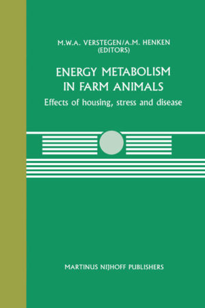Honighäuschen (Bonn) - Animal production systems have changed dramatically over the last two decades. Knowledge of energy metabolism and environmental physio logy has increased as appears from many textbooks on these disciplines. The contents of the symposia on energy metabolism of farm animals show this and they have initially focussed on feed evaluation and later on com parative aspects of energy metabolism. They show part of the progress being made. Application of knowledge of energy metabolism for animals has a long history since Lavoisier. In addition to this, studies about the environ mental requirements of animals have shown that we are still far from ac curate assessment of these requirements in terms of nutrients and ener gy. I n model studies on energy metabolism researchers have recognized the interaction between the environment and the energy requirements of animals. Estimation of energy requirements has been done in physiolo gical, physical and behavioural studies. The impact of conditions as en countered by animals in various production systems has been approached from different viewpoints related to these different disciplines. In addi tion, various kinds of infections (bacterial, parasitic: subclinical, clini cal) have been evaluated only recently with regard to their effect on pro tein and/or energy metabolism and thus on production. People working in the field of feed evaluation have defined how che mical and physical properties of nutrition infiuence energy to be derived for maintenance and production.