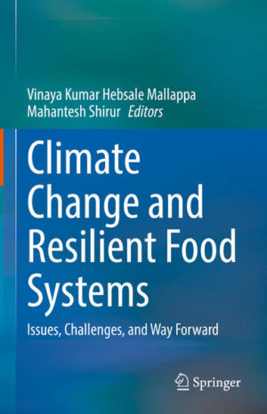 Honighäuschen (Bonn) - This book provides insights on innovative strategies to build resilient food systems in the wake of challenges posed by climate change. Providing food security to the growing population especially in developing countries without exacerbating the environment is a major challenge. Climate change is expected to reduce agricultural productivity, leading to a decline in overall food availability and significantly increasing the number of malnourished children in developing countries. Interventions for enhancing the adaptive capacity of farmers especially of small holders needs immediate impetus. The policy formulation and development programs must reorient in the wake of the new expectations and deliverables.This book comprises of sixteen chapters that discuss the trends in global agriculture development and food system. The book highlights different aspects of household food and nutritional security. The chapters covering diverse aspects address food system, rural and urban food chain, factors affecting their sustainability and short and long term solutions to make them climate resilient. Important issues having significant implications on climate change such as Waste management, Value chain, Agri-marketing, etc. are also covered. The book would be an important resource for researchers in food science, environmental sciences and agriculture. It would also be beneficial for students and future scientists working on sustainable agriculture and food security.