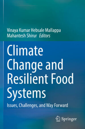 Honighäuschen (Bonn) - This book provides insights on innovative strategies to build resilient food systems in the wake of challenges posed by climate change. Providing food security to the growing population especially in developing countries without exacerbating the environment is a major challenge. Climate change is expected to reduce agricultural productivity, leading to a decline in overall food availability and significantly increasing the number of malnourished children in developing countries. Interventions for enhancing the adaptive capacity of farmers especially of small holders needs immediate impetus. The policy formulation and development programs must reorient in the wake of the new expectations and deliverables. This book comprises of sixteen chapters that discuss the trends in global agriculture development and food system. The book highlights different aspects of household food and nutritional security. The chapters covering diverse aspects address food system, rural and urban food chain, factors affecting their sustainability and short and long term solutions to make them climate resilient. Important issues having significant implications on climate change such as Waste management, Value chain, Agri-marketing, etc. are also covered. The book would be an important resource for researchers in food science, environmental sciences and agriculture. It would also be beneficial for students and future scientists working on sustainable agriculture and food security.